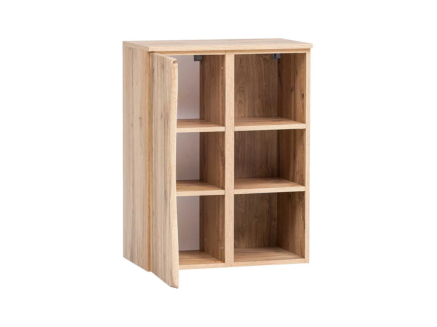 Badeunterschrank mit nachempfundener Baumkante Wildeichefarben