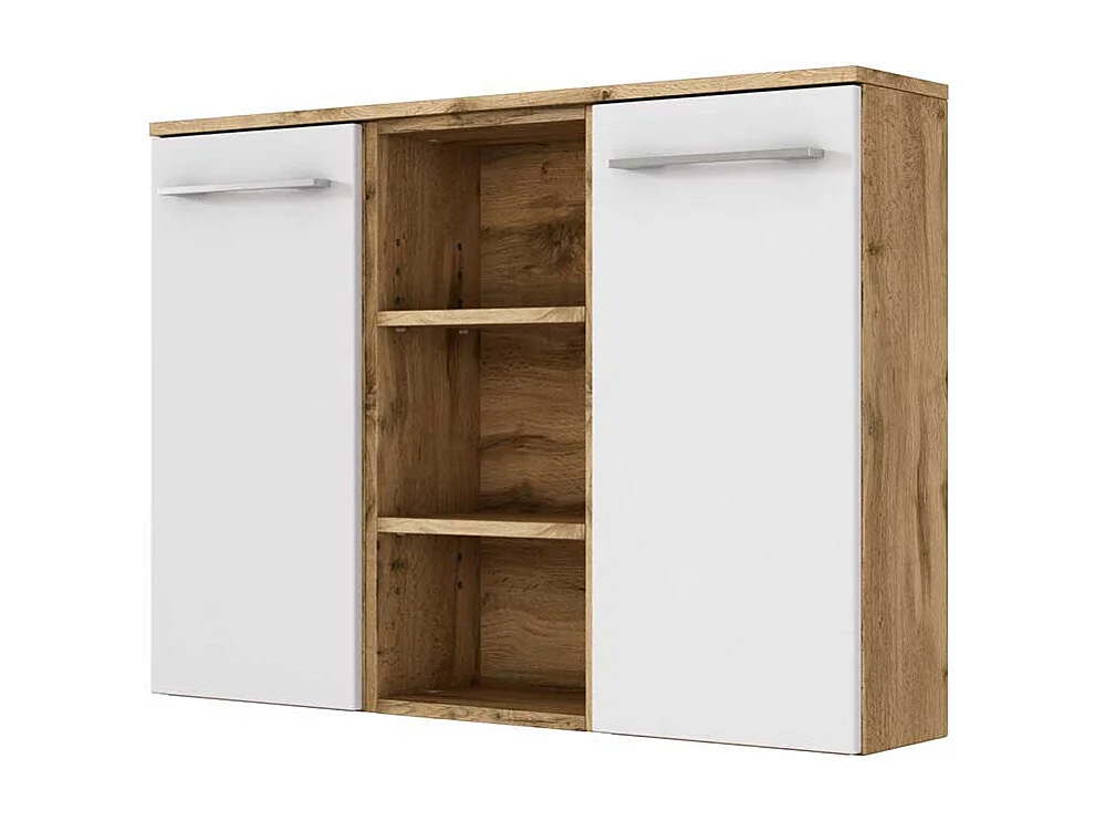 Bad Sideboard in Weiß Wildeichefarben