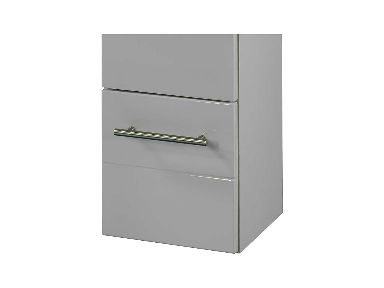 Bad Hochschrank in Hochglanz Weiß 25 cm breit