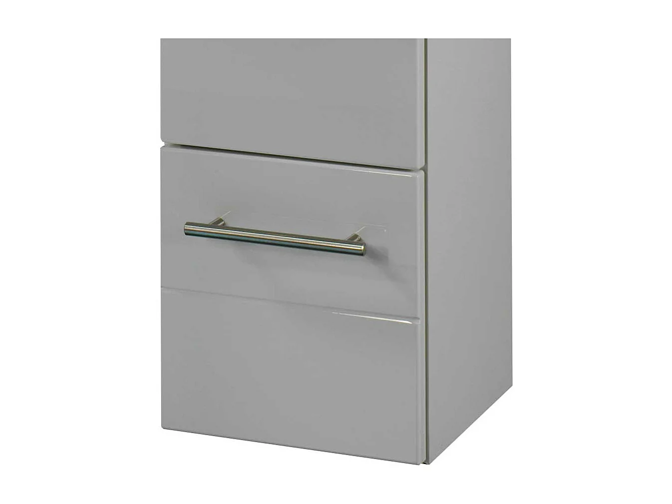 Bad Hochschrank in Hochglanz Weiß 25 cm breit