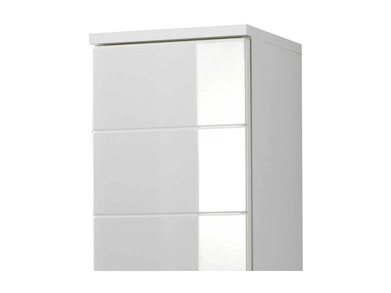 Bad Hochschrank in Hochglanz Weiß 25 cm breit