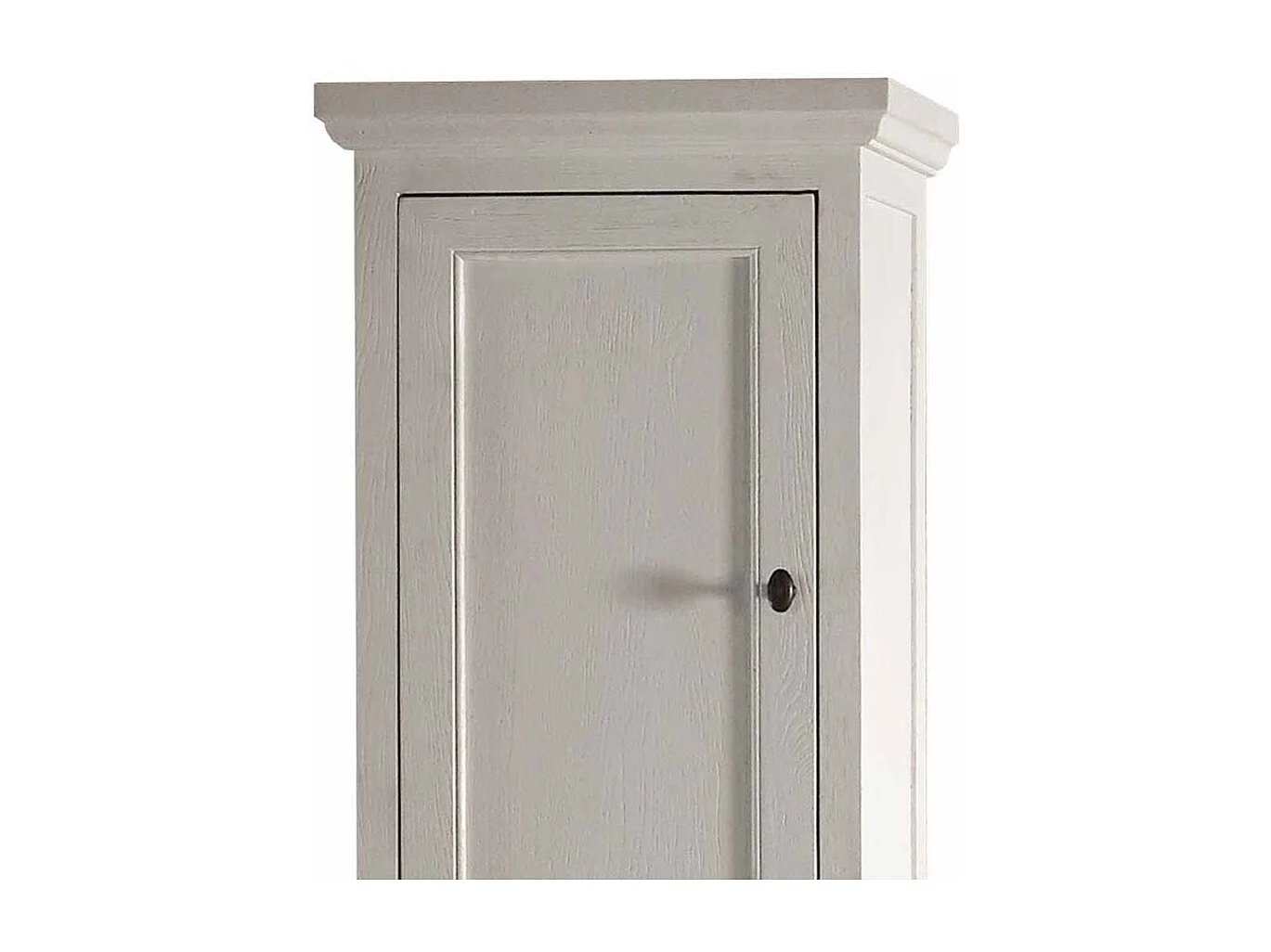 Badschrank in Weiß Eiche 200 cm hoch