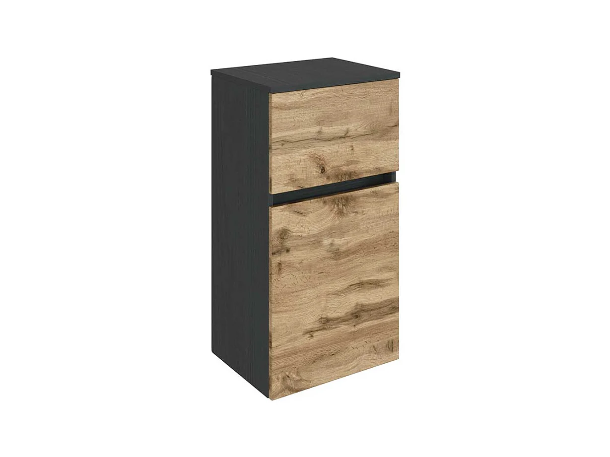 Badezimmer Unterschrank in Wildeichefarben und Anthrazit 40 cm breit