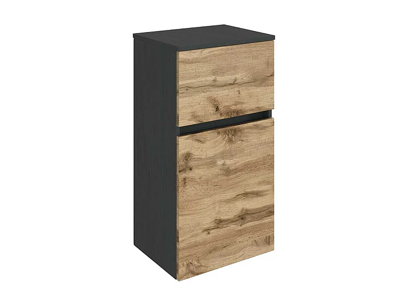Badezimmer Unterschrank in Wildeichefarben und Anthrazit 40 cm breit