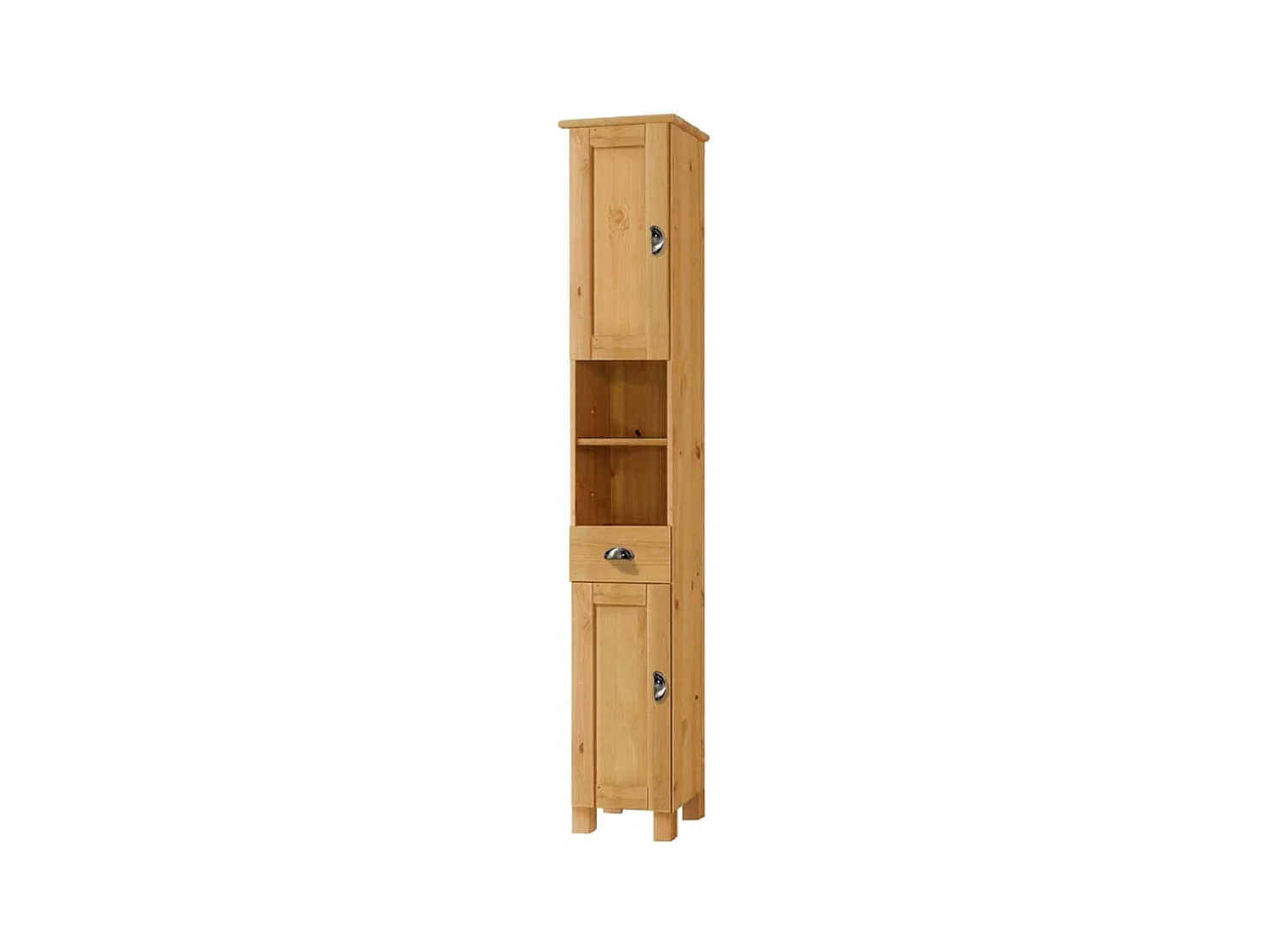 Badezimmer Hochschrank aus Kiefer Massivholz Landhausstil