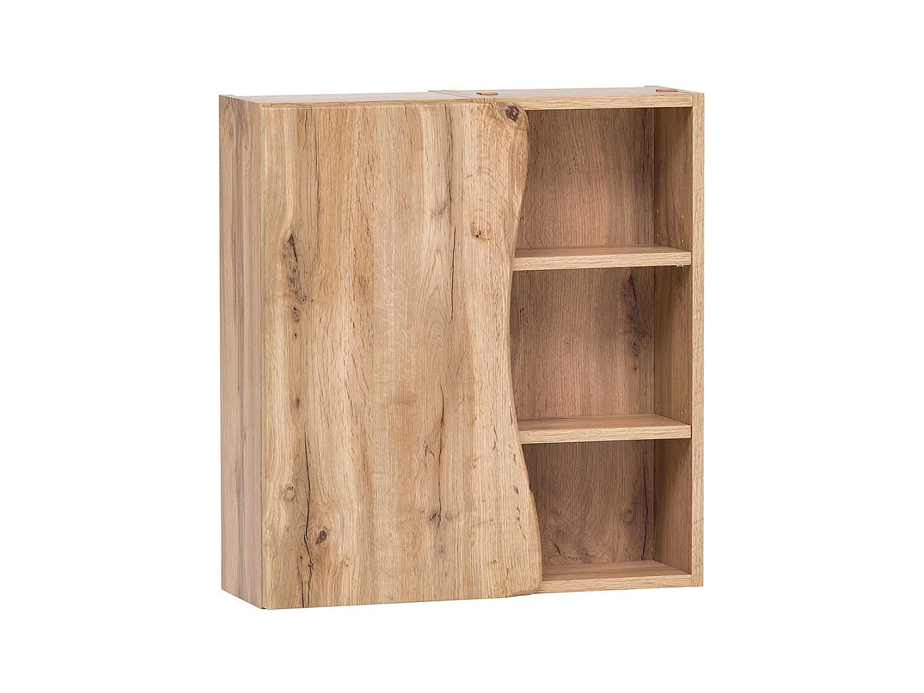 Oberschrank Bad in Wildeichefarben Baumkantenoptik Tür