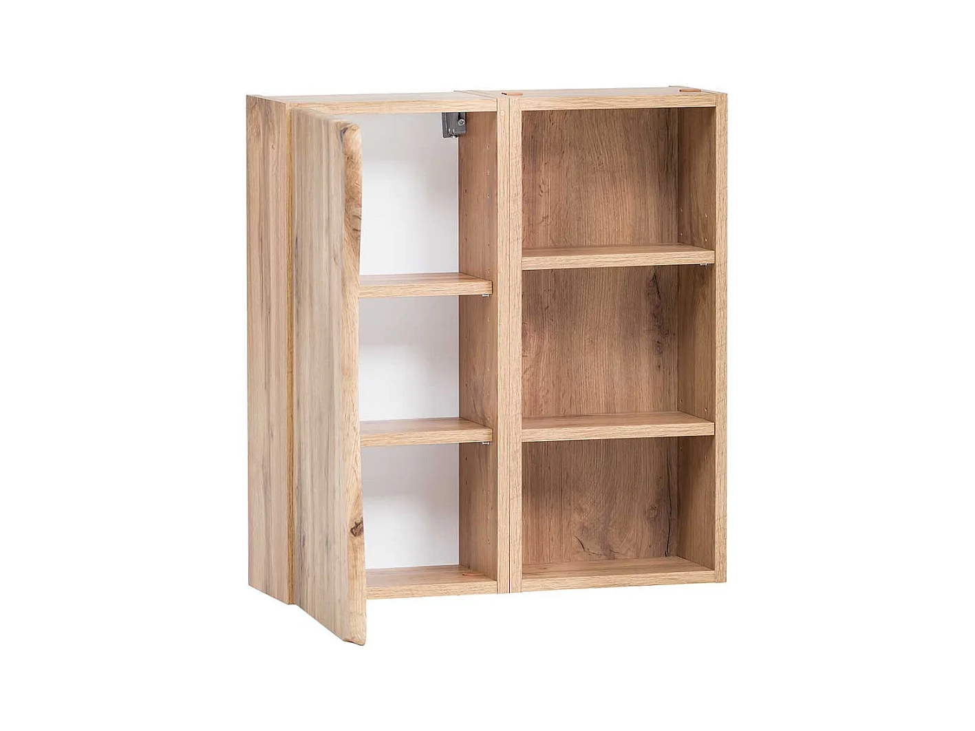 Oberschrank Bad in Wildeichefarben Baumkantenoptik Tür