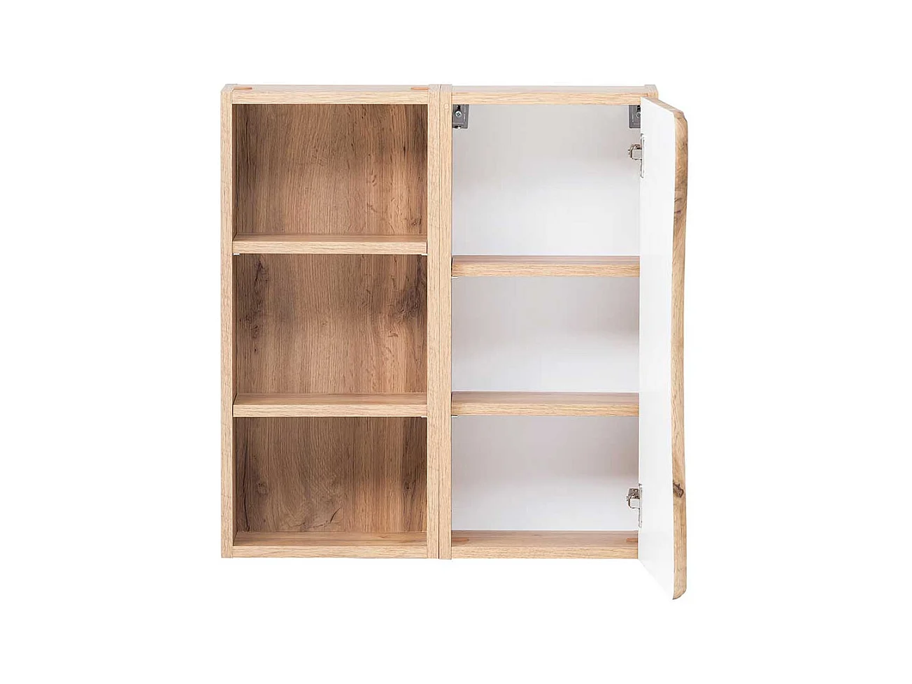 Oberschrank Bad in Wildeichefarben Baumkantenoptik Tür