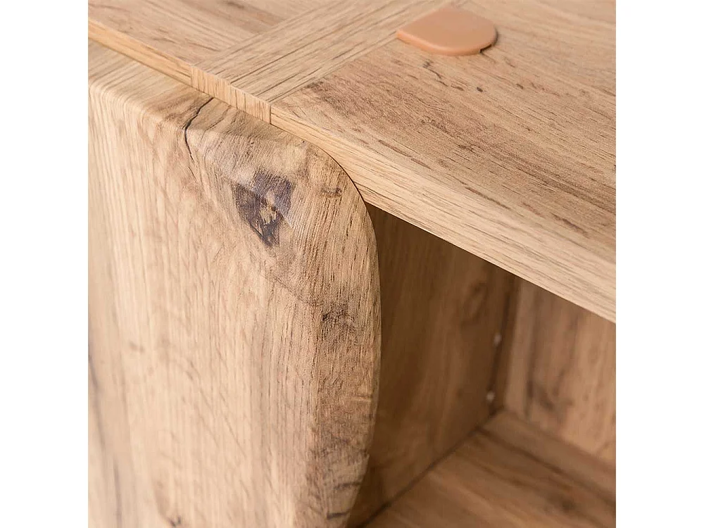 Oberschrank Bad in Wildeichefarben Baumkantenoptik Tür