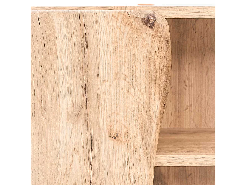 Oberschrank Bad in Wildeichefarben Baumkantenoptik Tür