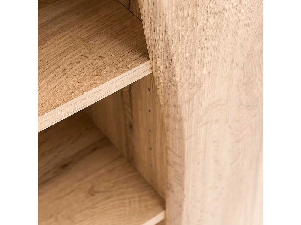 Oberschrank Bad in Wildeichefarben Baumkantenoptik Tür