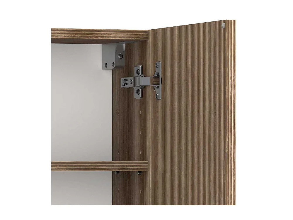 Badhochschrank Badezimmerhochschrank aus Holzwerkstoff mit Metallgriffen