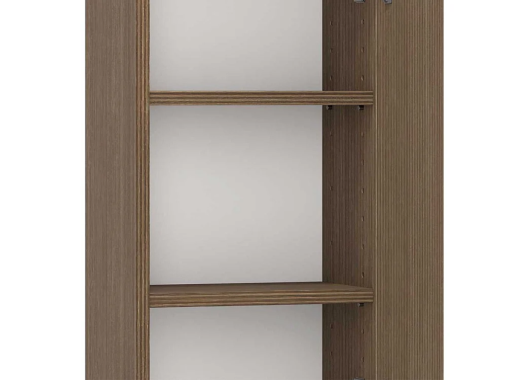 Badhochschrank Badezimmerhochschrank aus Holzwerkstoff mit Metallgriffen