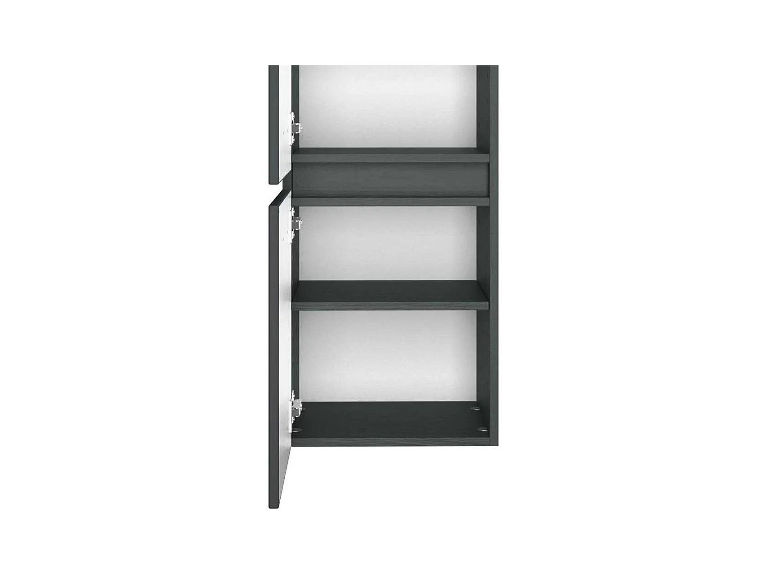 Bad Hochschrank 2-türig Dunkel Grau