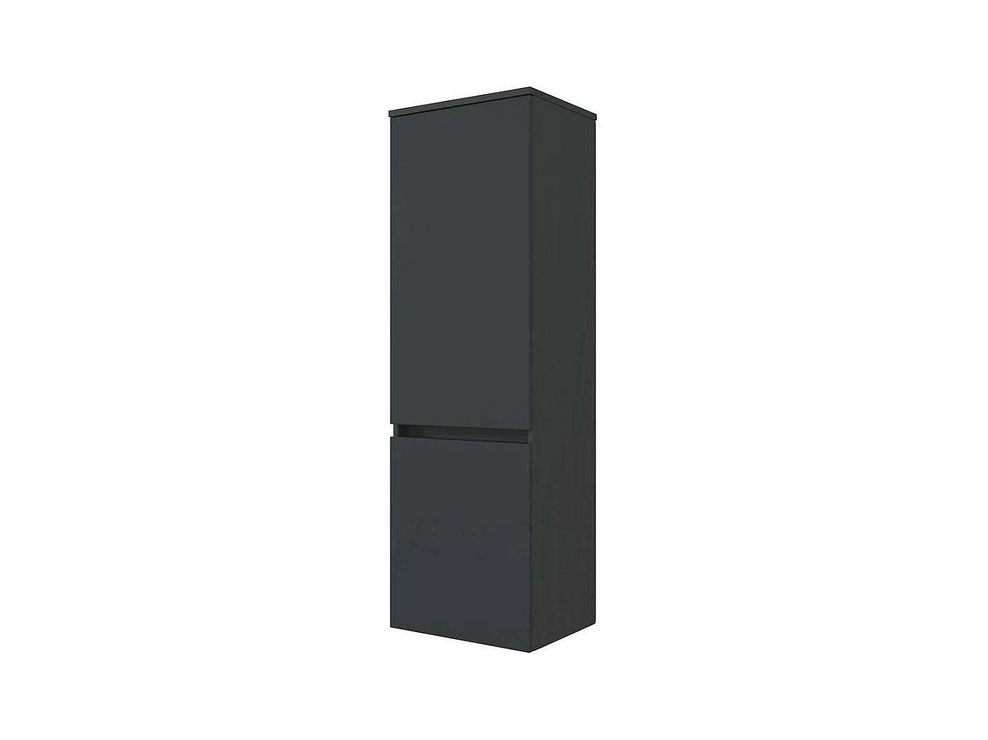 Bad Hochschrank 2-türig Dunkel Grau