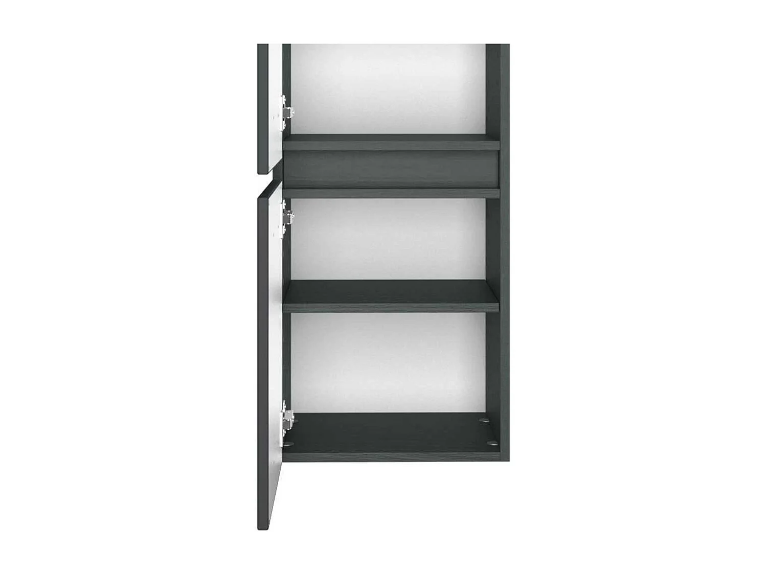 Bad Hochschrank 2-türig Dunkel Grau