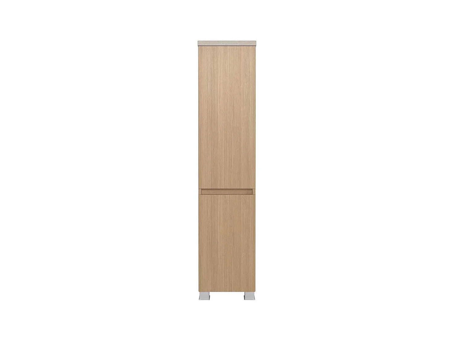 Hochschrank Badhochschrank mit Drehtüren und Holzwerkstoff Oberfläche