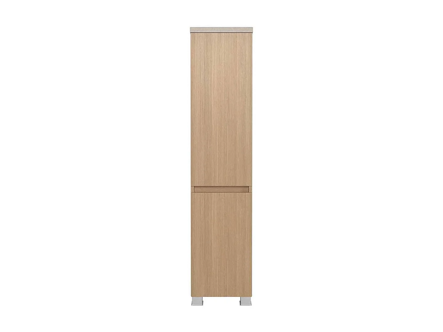 Hochschrank Badhochschrank mit Drehtüren und Holzwerkstoff Oberfläche