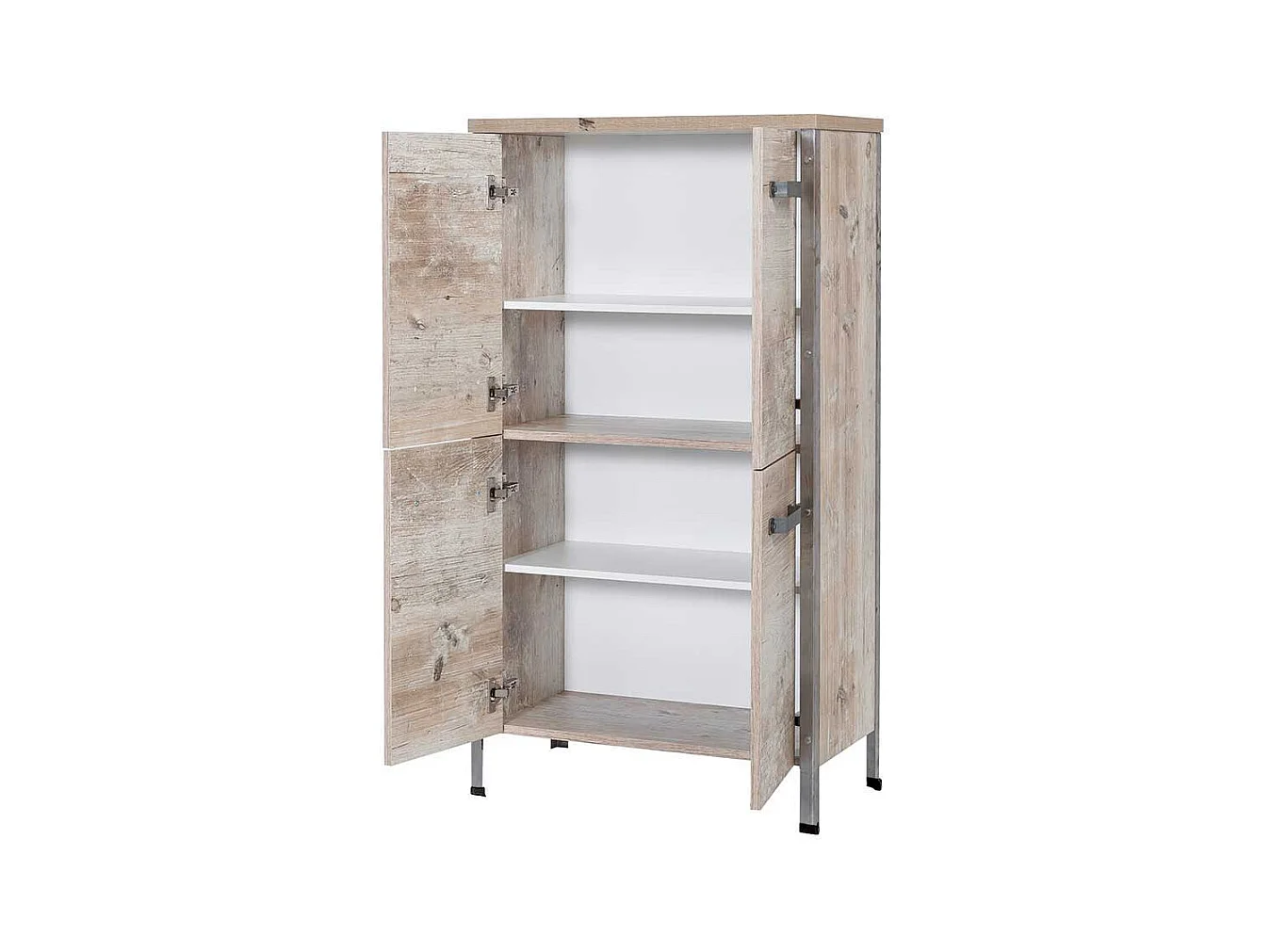 Bad Highboard in Eiche Grau Nachbildung Industry Style