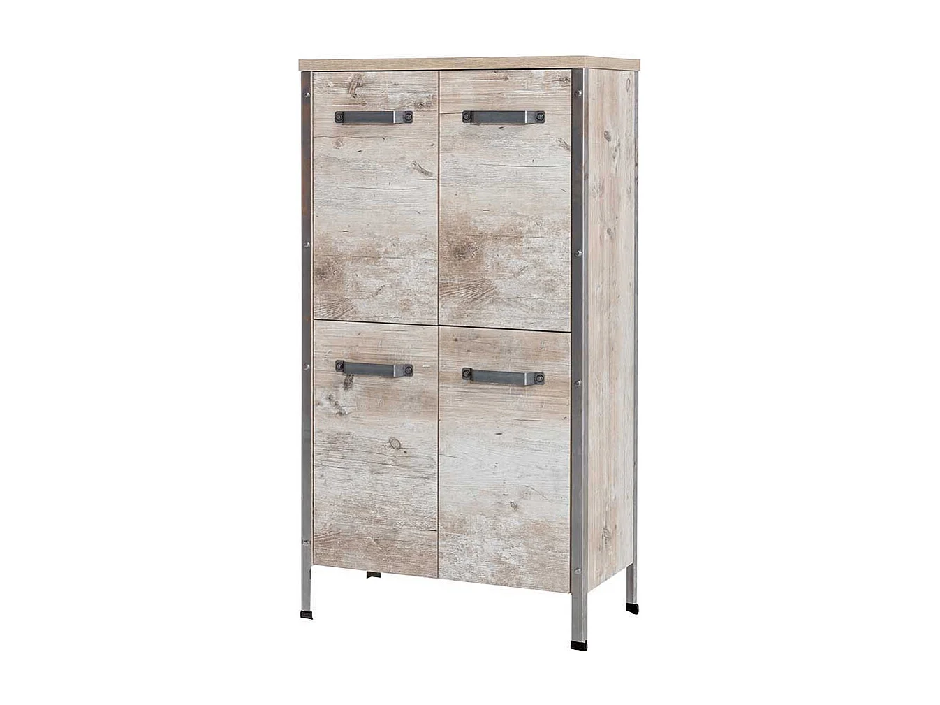 Bad Highboard in Eiche Grau Nachbildung Industry Style