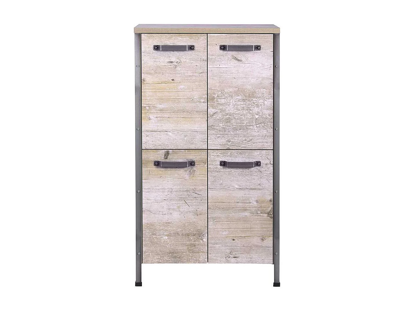 Bad Highboard in Eiche Grau Nachbildung Industry Style