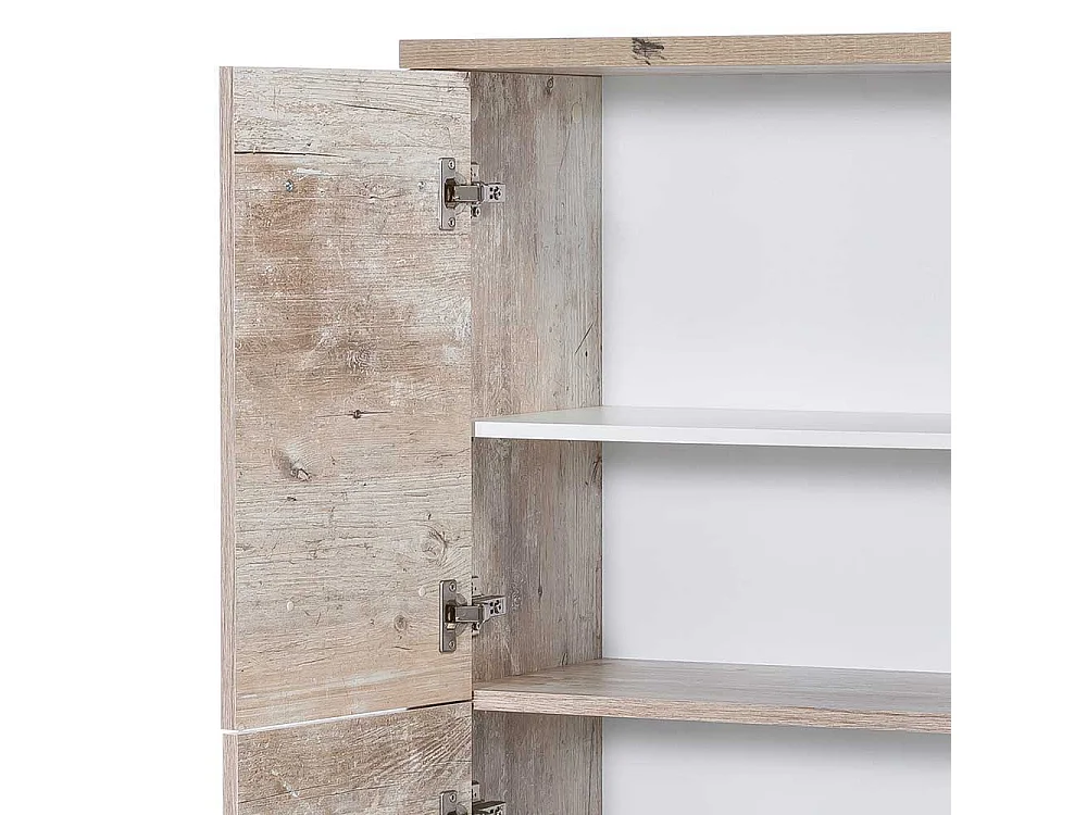 Bad Highboard in Eiche Grau Nachbildung Industry Style