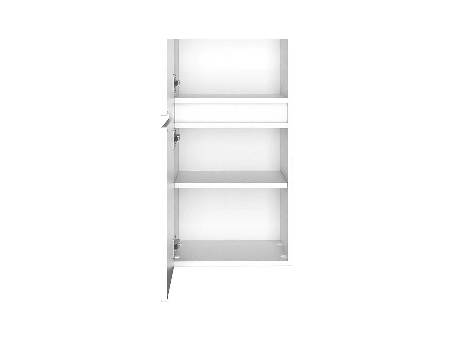 Midischrank in Weiß Drehtüren