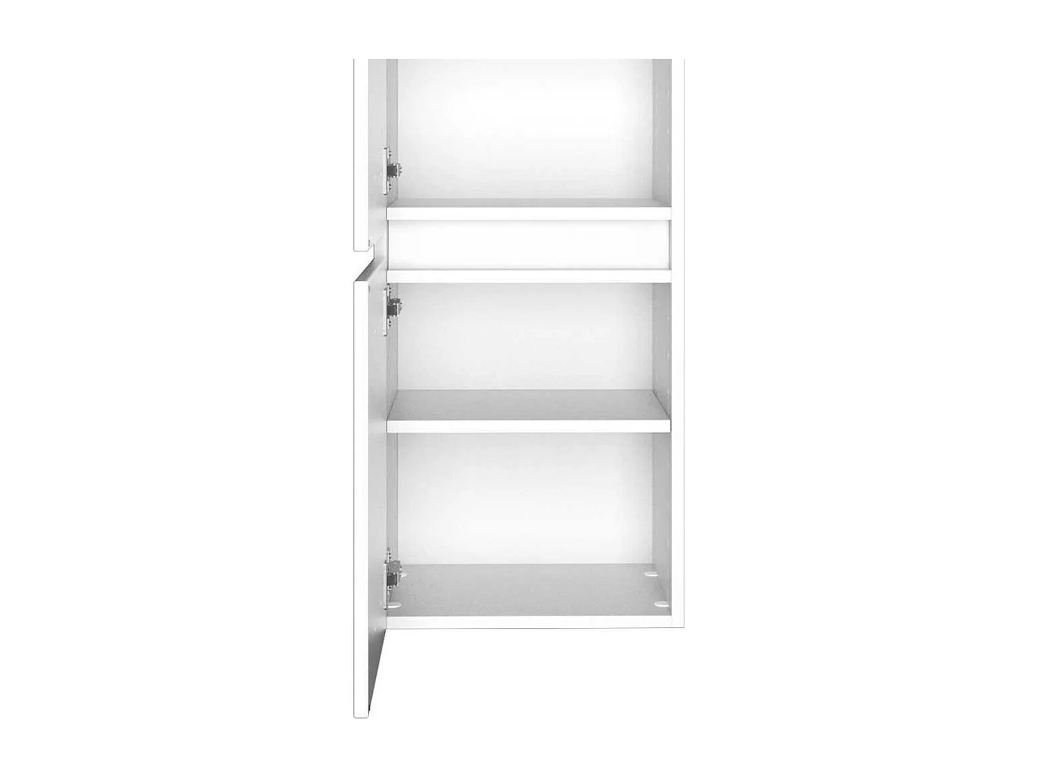 Midischrank in Weiß Drehtüren