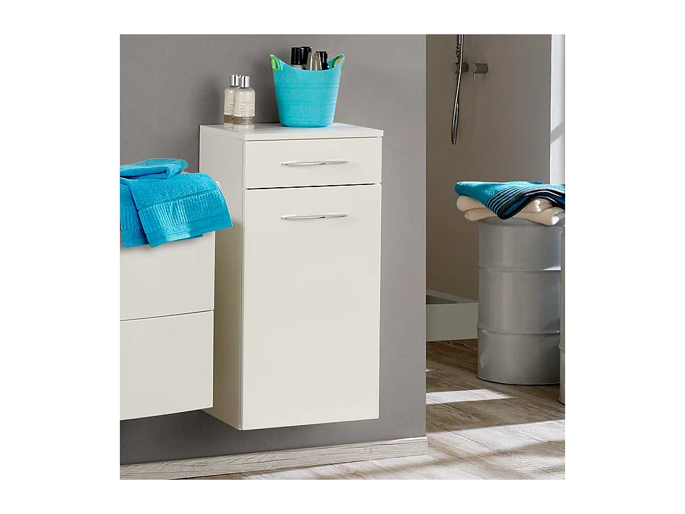 Badezimmer Unterschrank in Hochglanz Weiß 40 cm