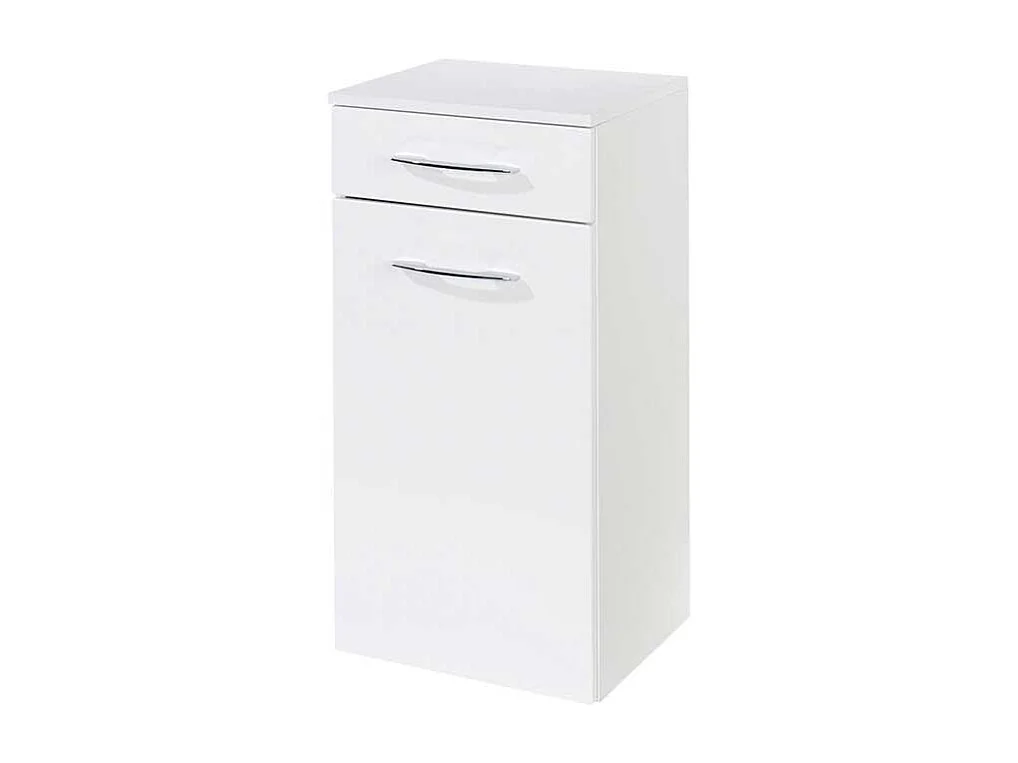 Badezimmer Unterschrank in Hochglanz Weiß 40 cm