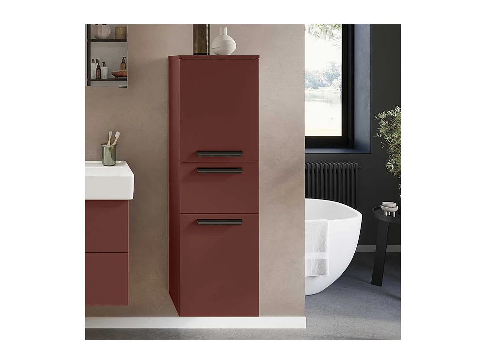 Badezimmermidischrank Badezimmerschrank in Dunkelrot foliert