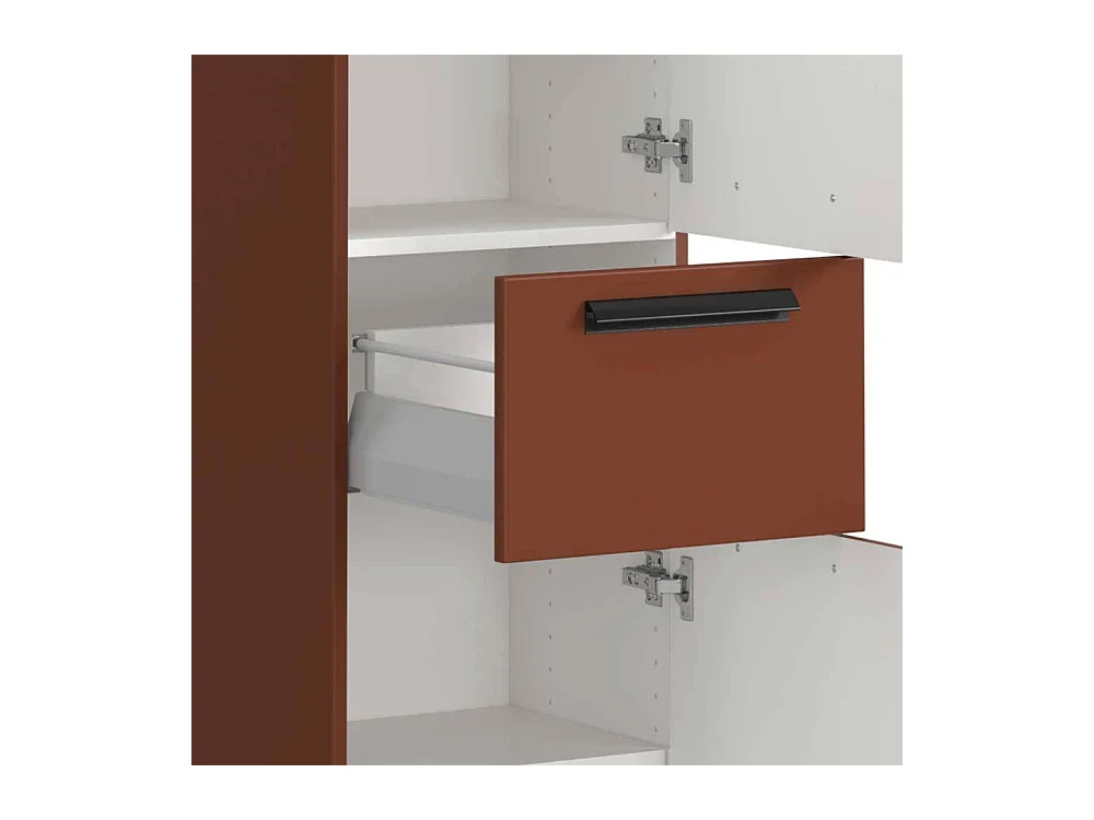 Badezimmermidischrank Badezimmerschrank in Dunkelrot foliert