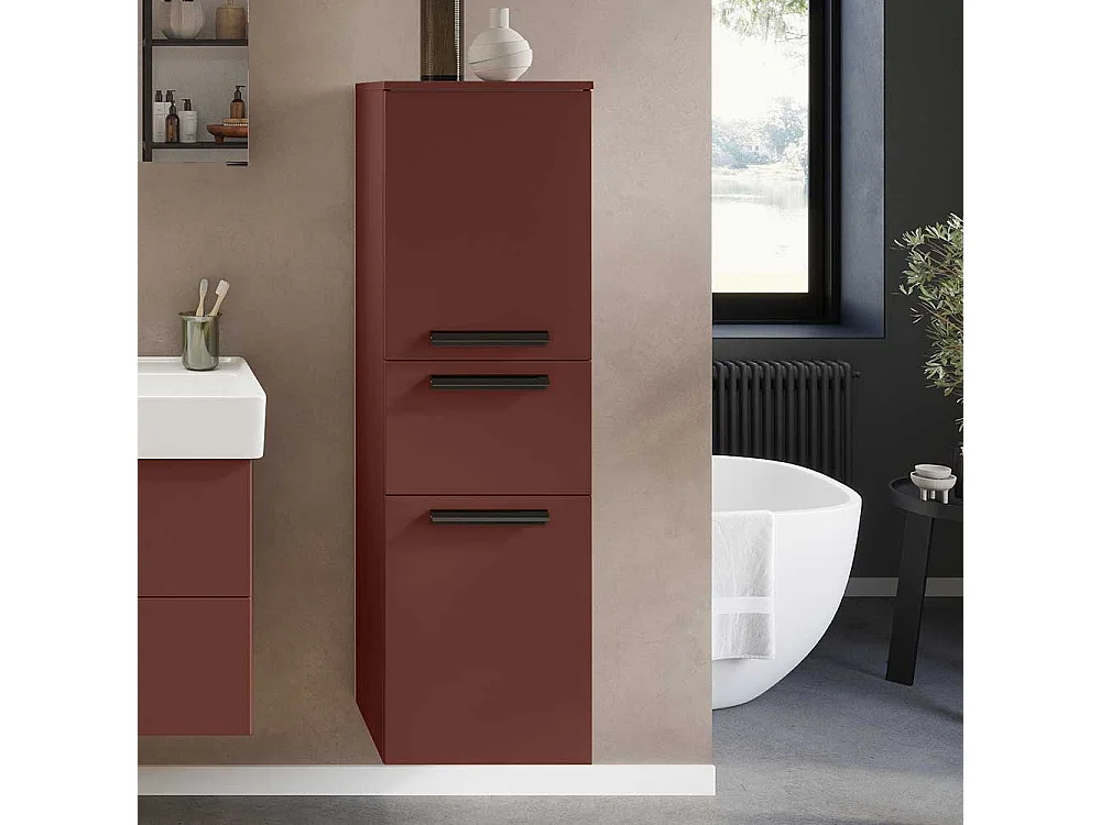 Badezimmermidischrank Badezimmerschrank in Dunkelrot foliert