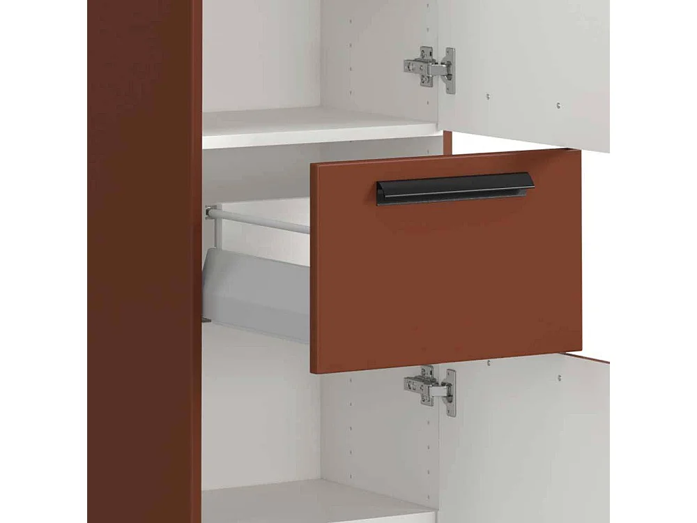 Badezimmermidischrank Badezimmerschrank in Dunkelrot foliert