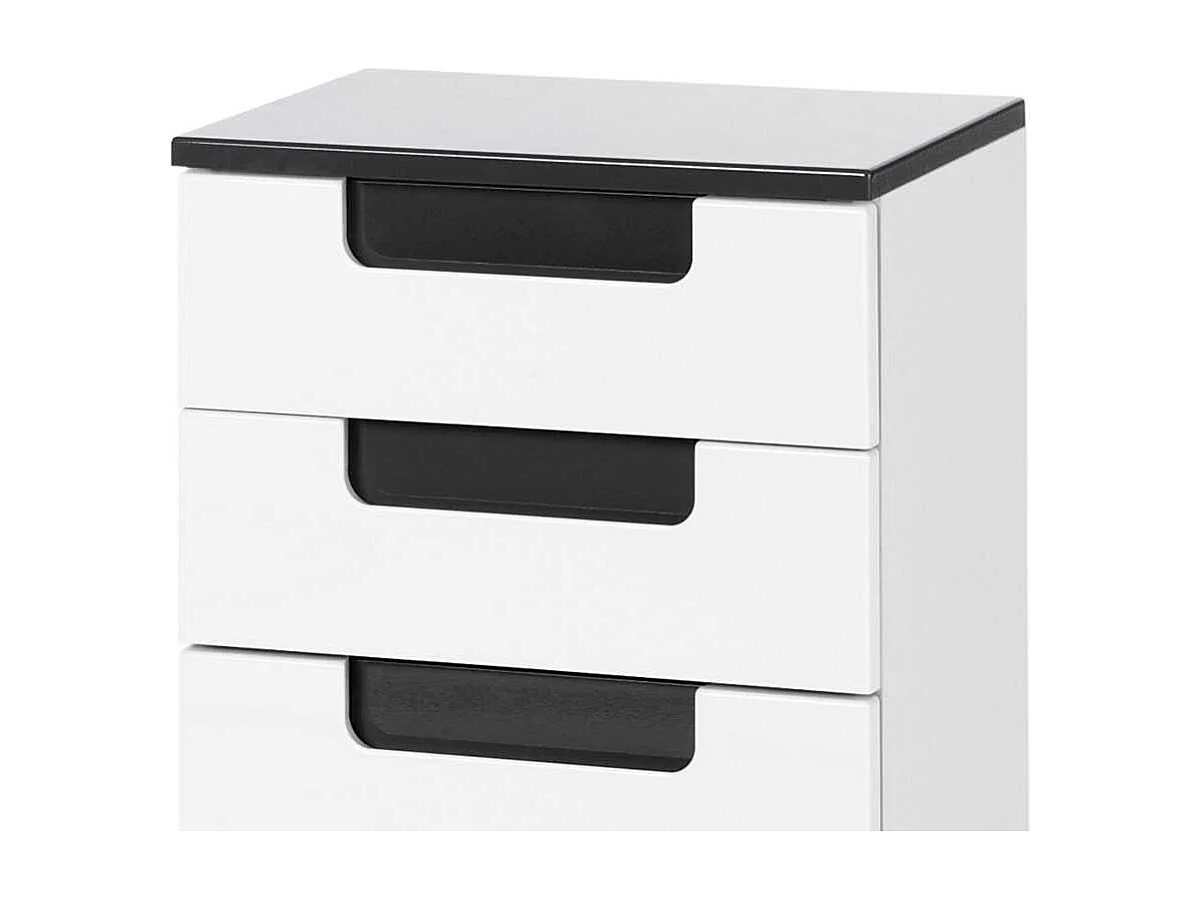 Hängeschrank mit Griffmulden Anthrazit Hochglanz