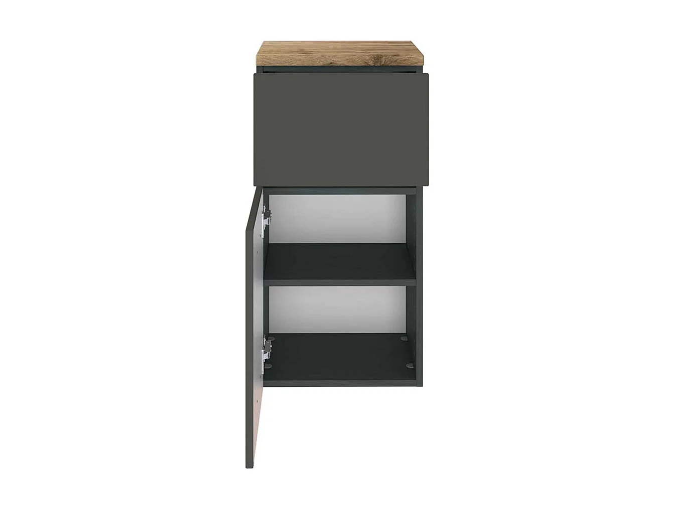Bad Unterschrank in Dunkelgrau und Wildeiche Optik 40 cm breit