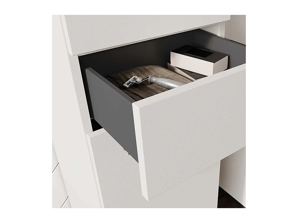 Midischrank Badezimmer 125 cm hoch einer Schublade