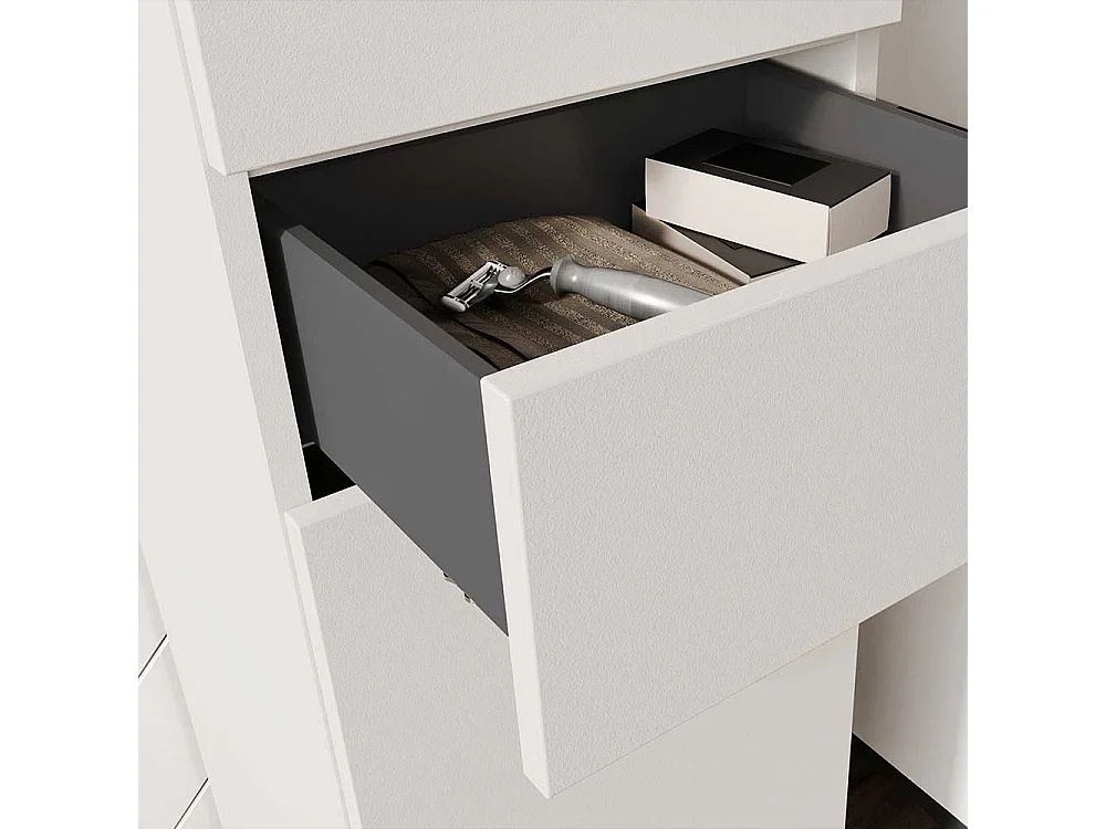 Midischrank Badezimmer 125 cm hoch einer Schublade