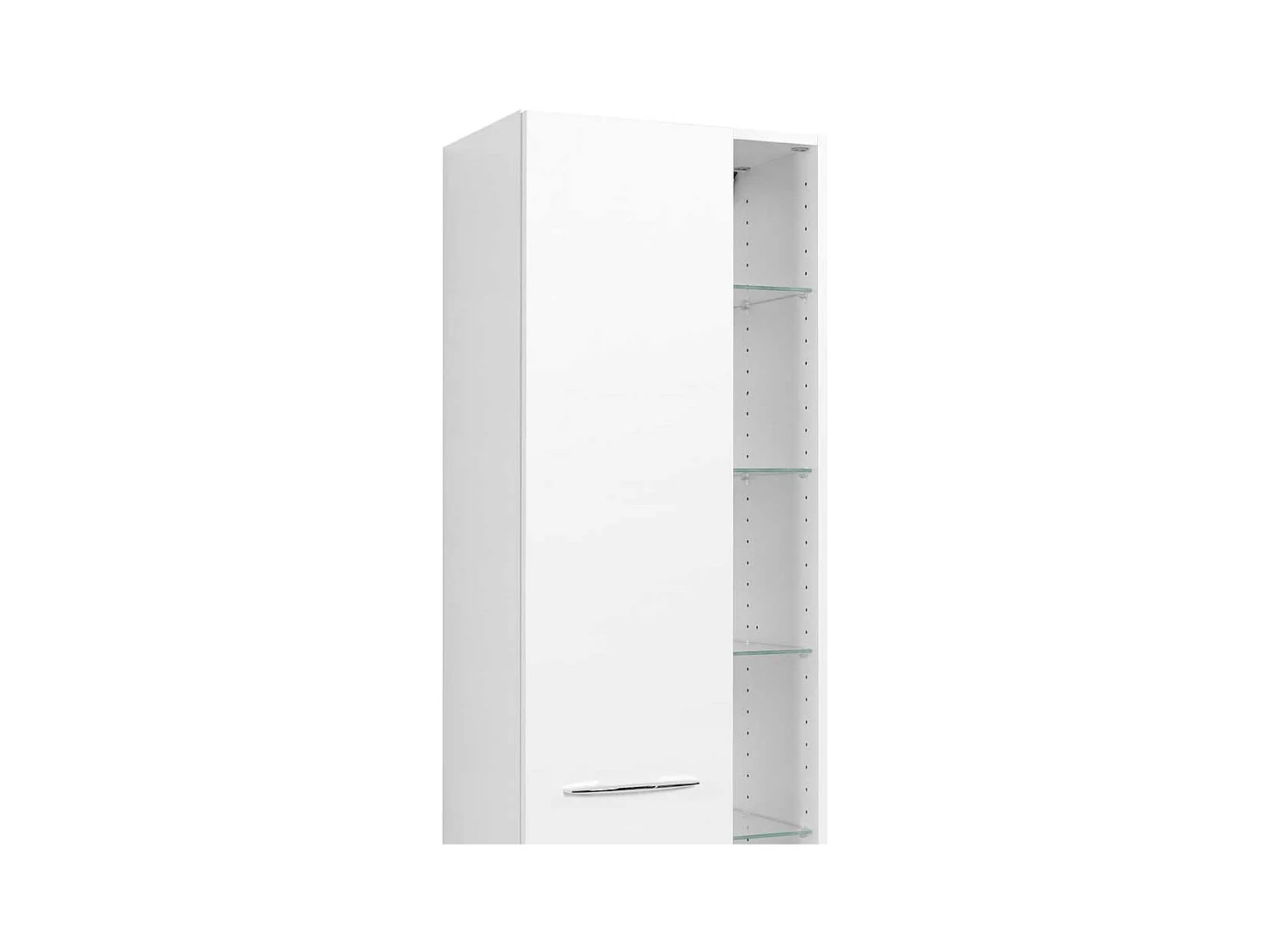 Badschrank in Weiß mit offenen Fächern