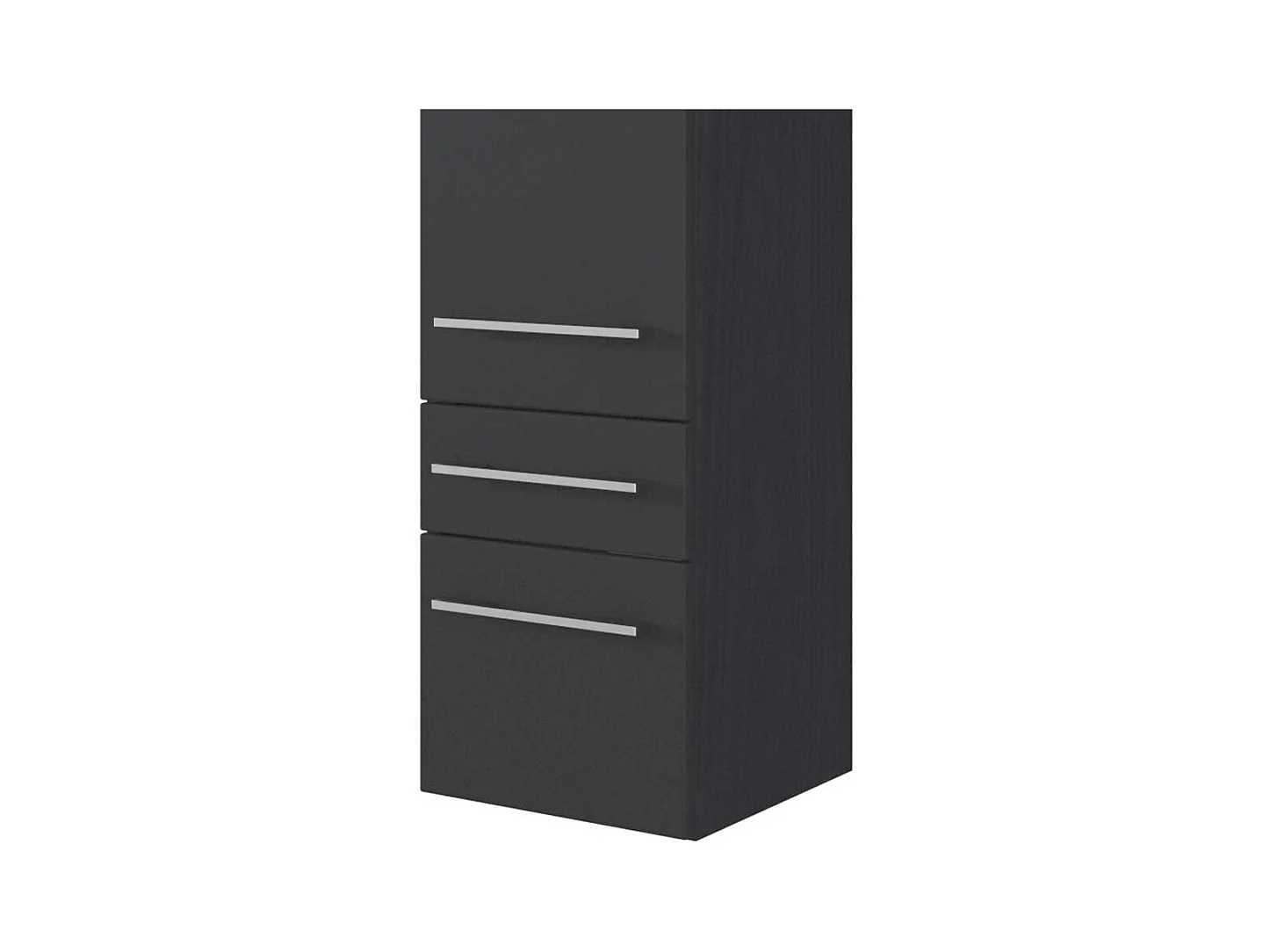 Hängender Hochschrank in dunkel Grau und Wildeiche Dekor Badezimmer