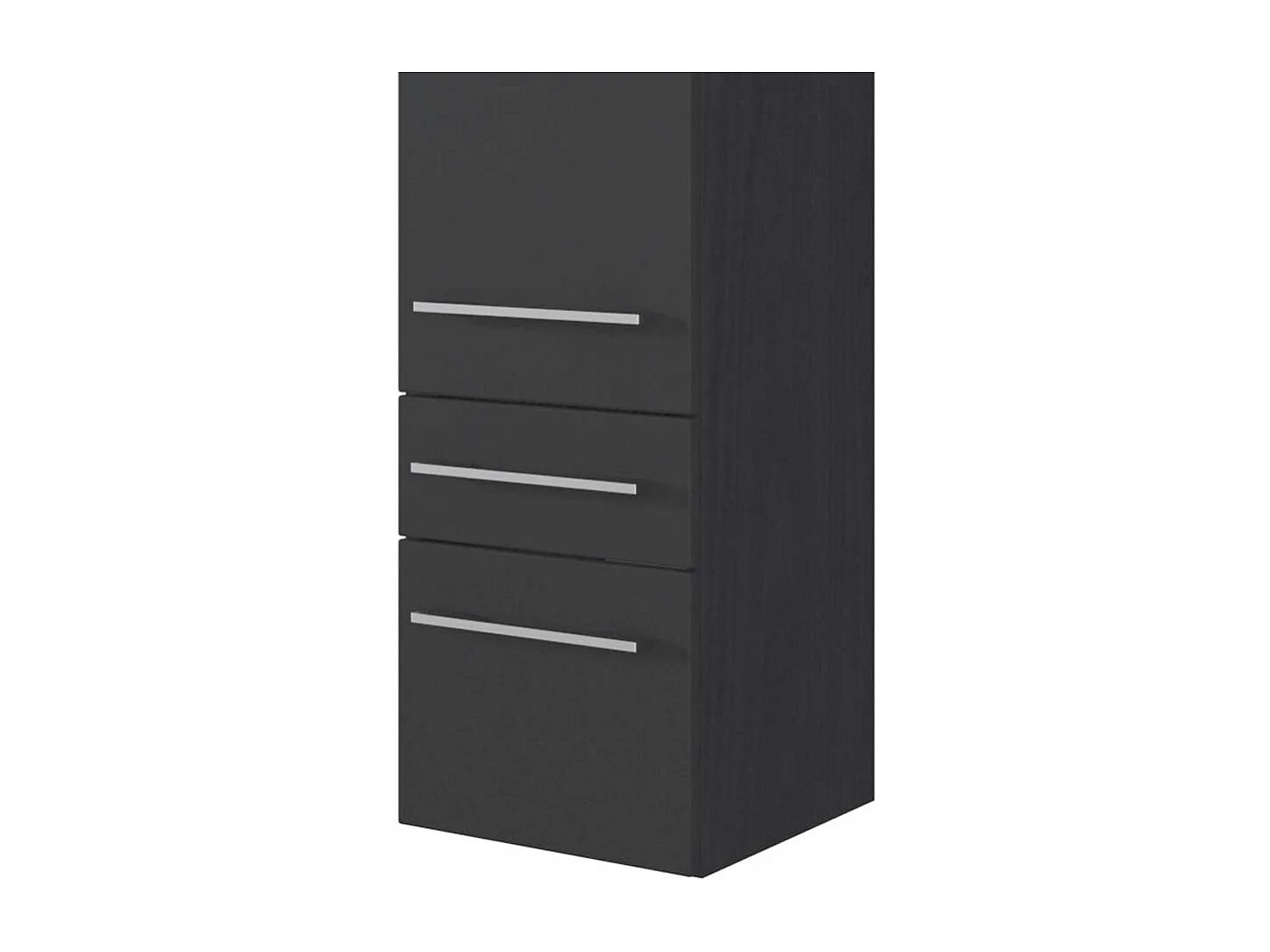 Hängender Hochschrank in dunkel Grau und Wildeiche Dekor Badezimmer