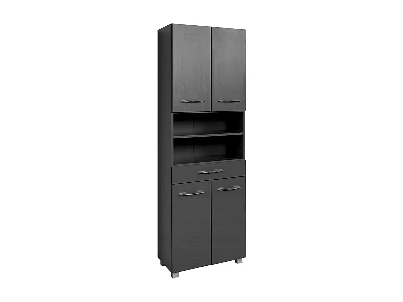 Badezimmer Hochschrank in Grau 60 cm breit