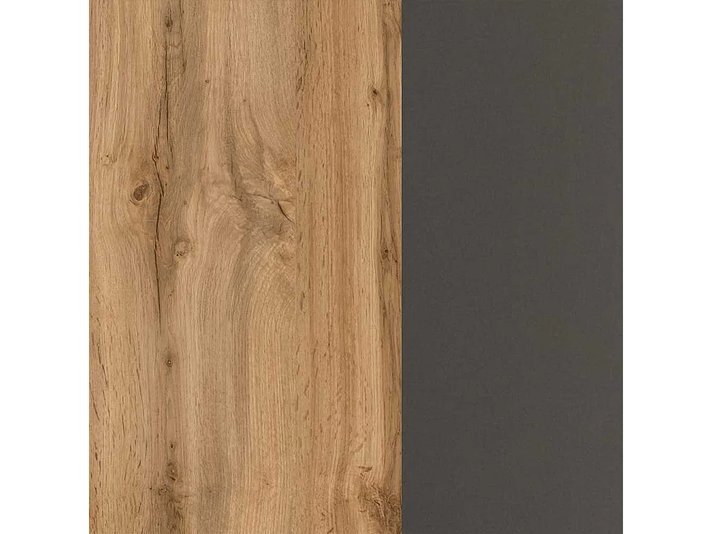 Badhochschrank in Wildeichefarben und Anthrazit 40 cm breit