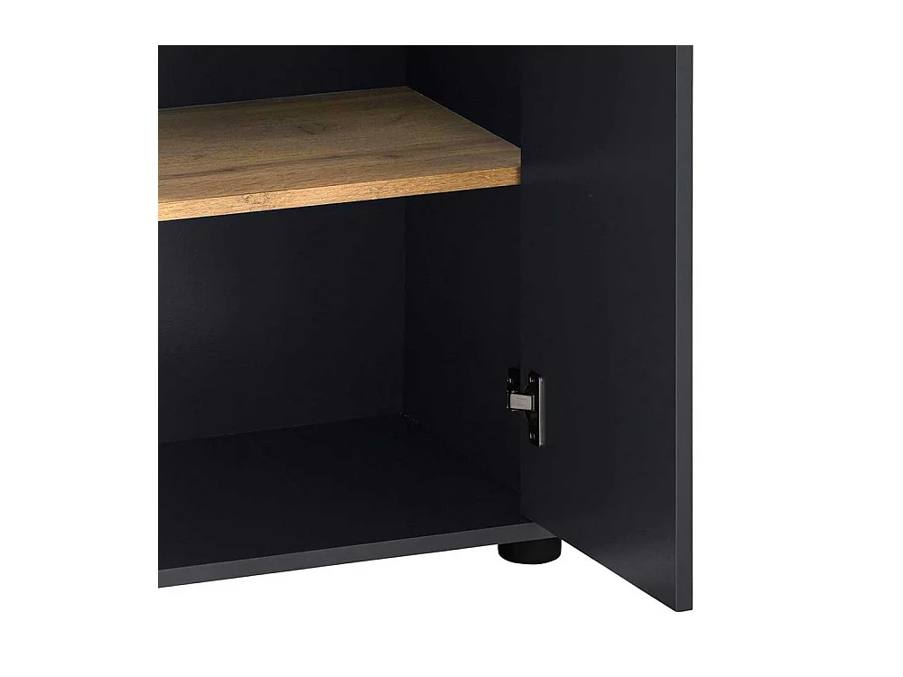 Midischrank Badschrank mit Drehtüren in Anthrazit