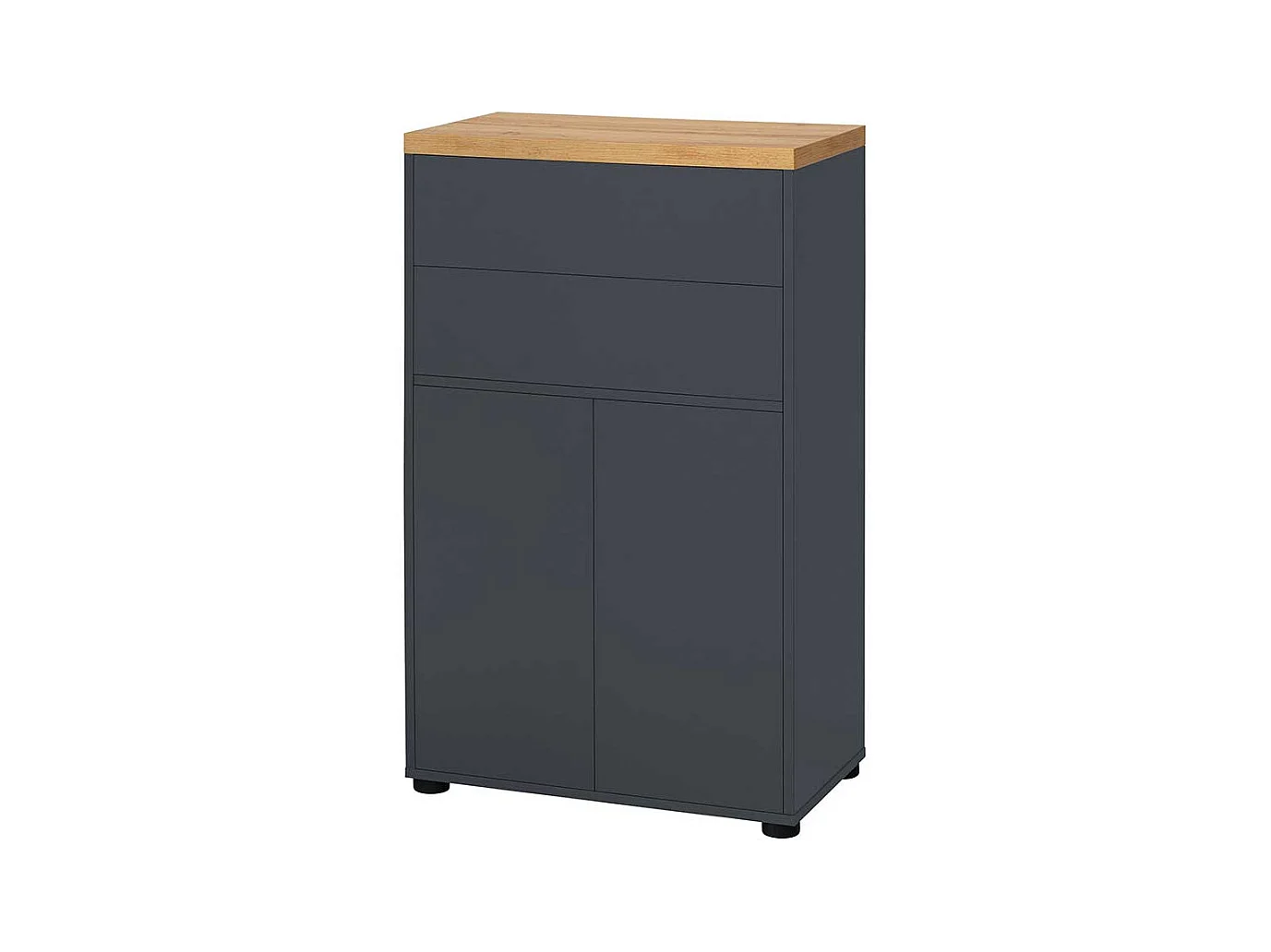 Midischrank Badschrank mit Drehtüren in Anthrazit