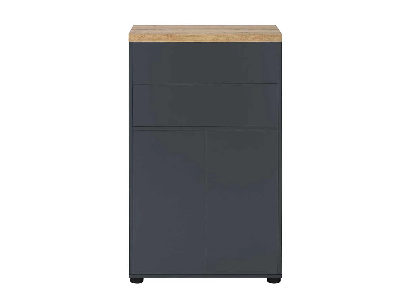 Midischrank Badschrank mit Drehtüren in Anthrazit