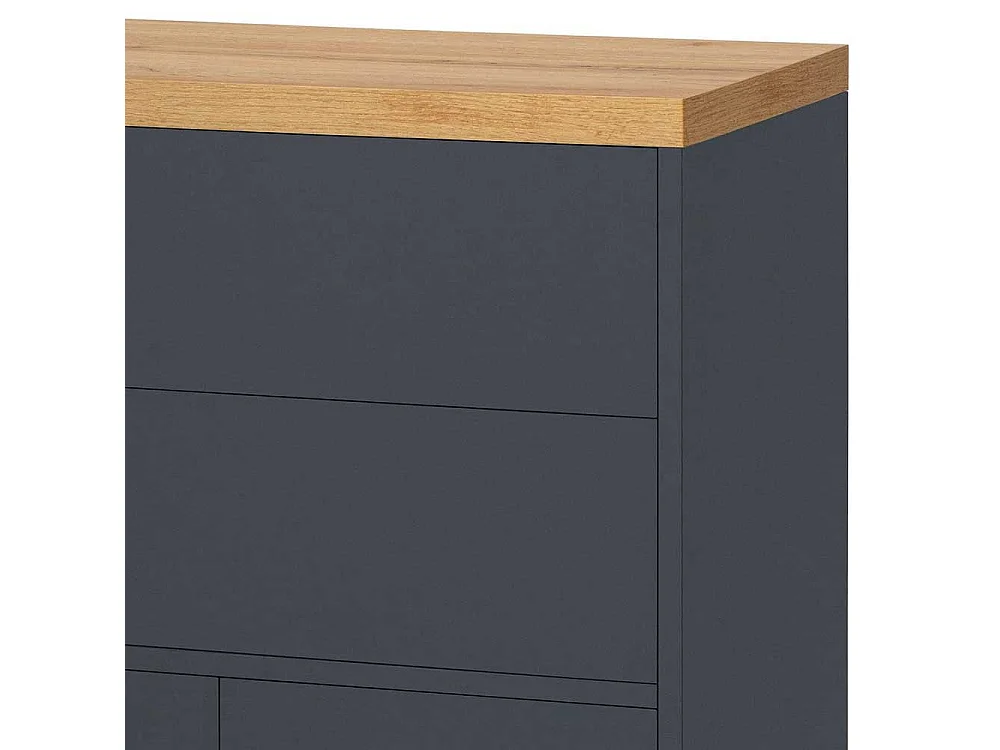 Midischrank Badschrank mit Drehtüren in Anthrazit