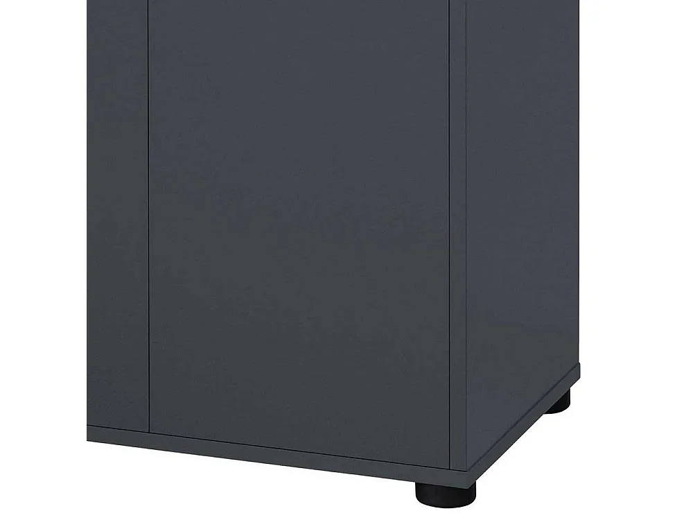 Midischrank Badschrank mit Drehtüren in Anthrazit