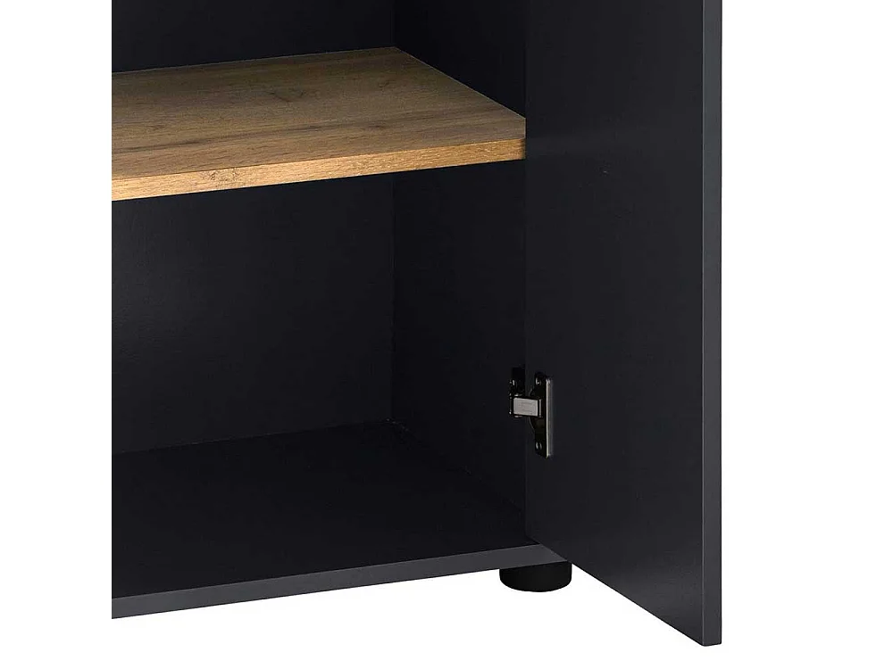 Midischrank Badschrank mit Drehtüren in Anthrazit