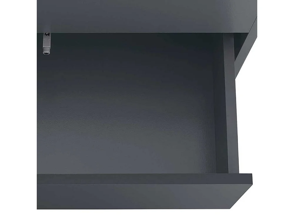 Midischrank Badschrank mit Drehtüren in Anthrazit